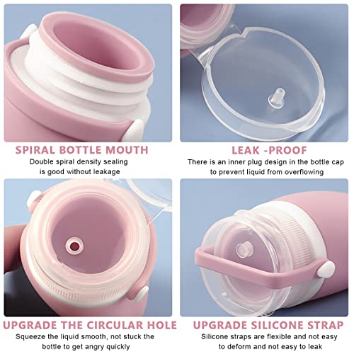 MAYCREATE® 9PCS Travel Toiletries Bottles Kit 90ML Silicone Containers with Leakproof Lid Refillable Body Lotion Dispenser Bottle for Shampoo Conditioner Gel Wash MAYCREATE® 9PCS Travel Toiletries Bottles Kit 90ML Silicone Containers with Leakproof Lid Refillable Body Lotion Dispenser Bottle for Shampoo Conditioner Gel Wash